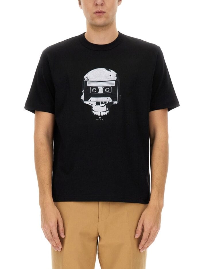 PS BY PAUL SMITH "TAPE SKULL" T-SHIRT