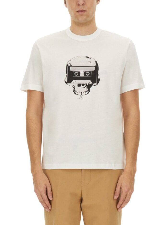 PS BY PAUL SMITH "TAPE SKULL" T-SHIRT