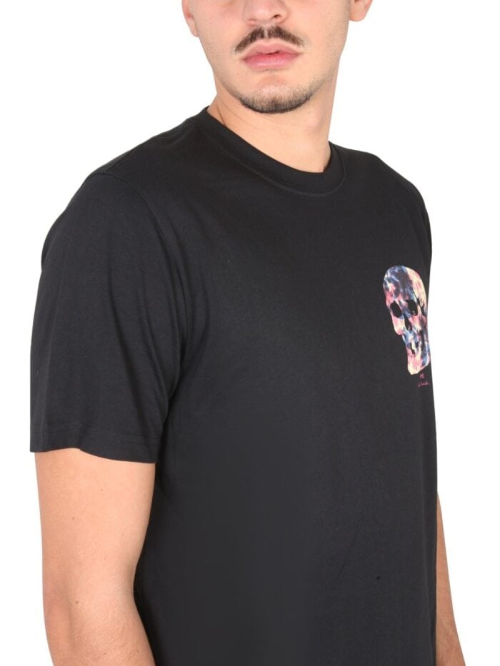 PS BY PAUL SMITH TIE DYE SKULL PRINT T-SHIRT