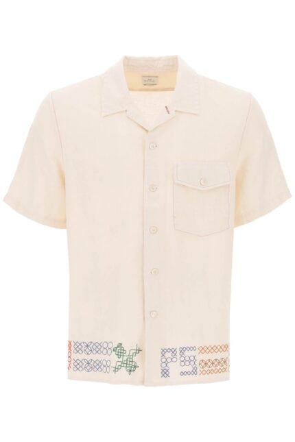 PS PAUL SMITH Bowling Shirt With Cross-stitch Embroidery Details