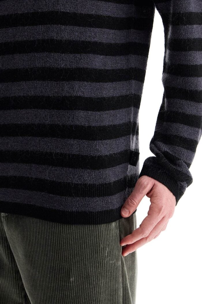 PS PAUL SMITH Striped Wool And Mohair Blend Pullover