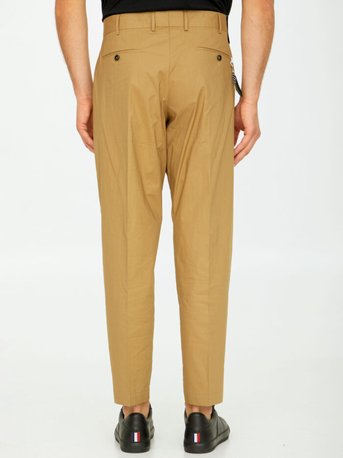 Pt Torino Beige cotton trousers
