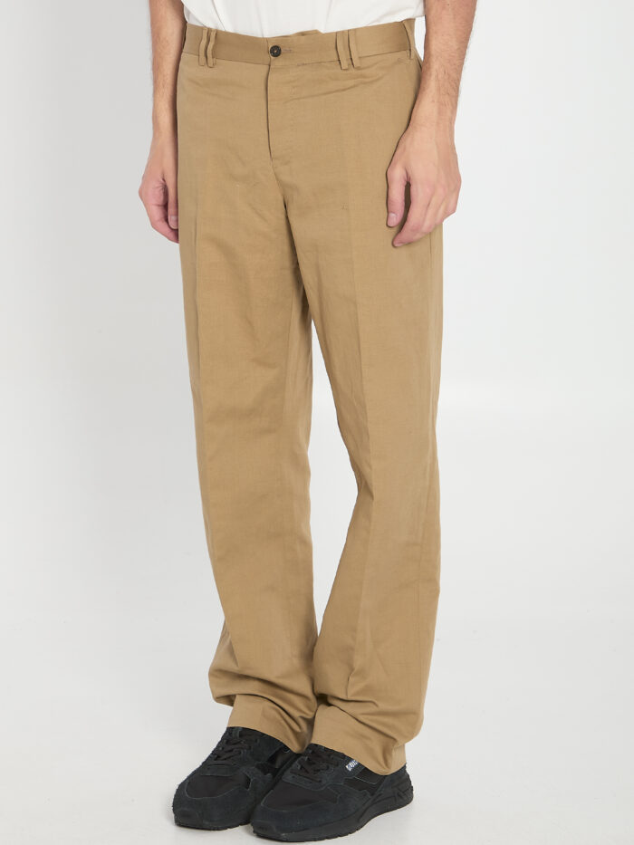 Pt Torino Cotton and linen trousers