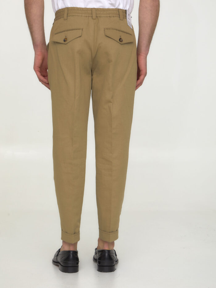 Pt Torino Cotton and linen trousers