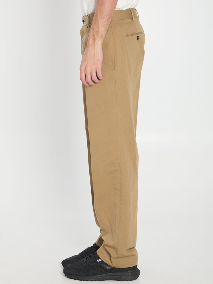 Pt Torino Cotton and linen trousers