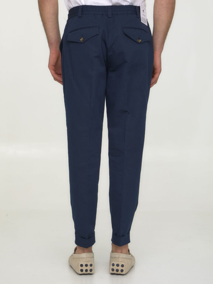 Pt Torino Cotton and linen trousers