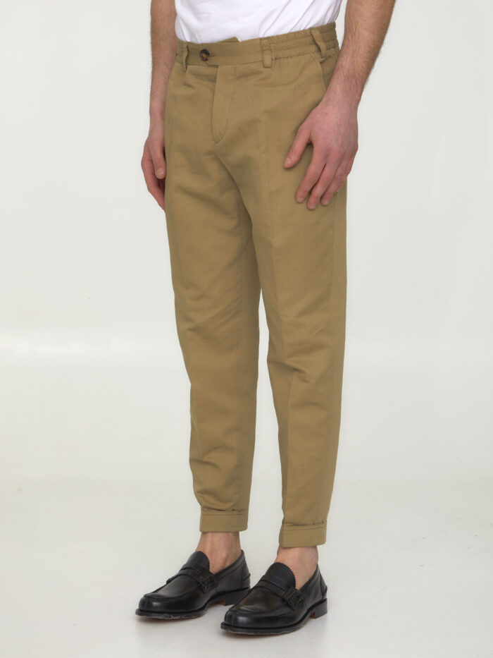 Pt Torino Cotton and linen trousers