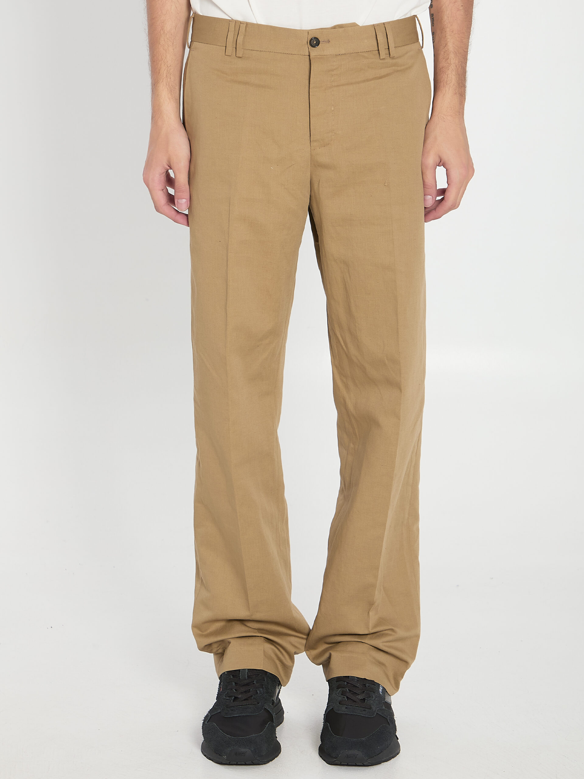 Pt Torino Cotton and linen trousers