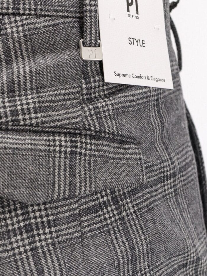 Pt Torino Madras Virgin Wool Trousers