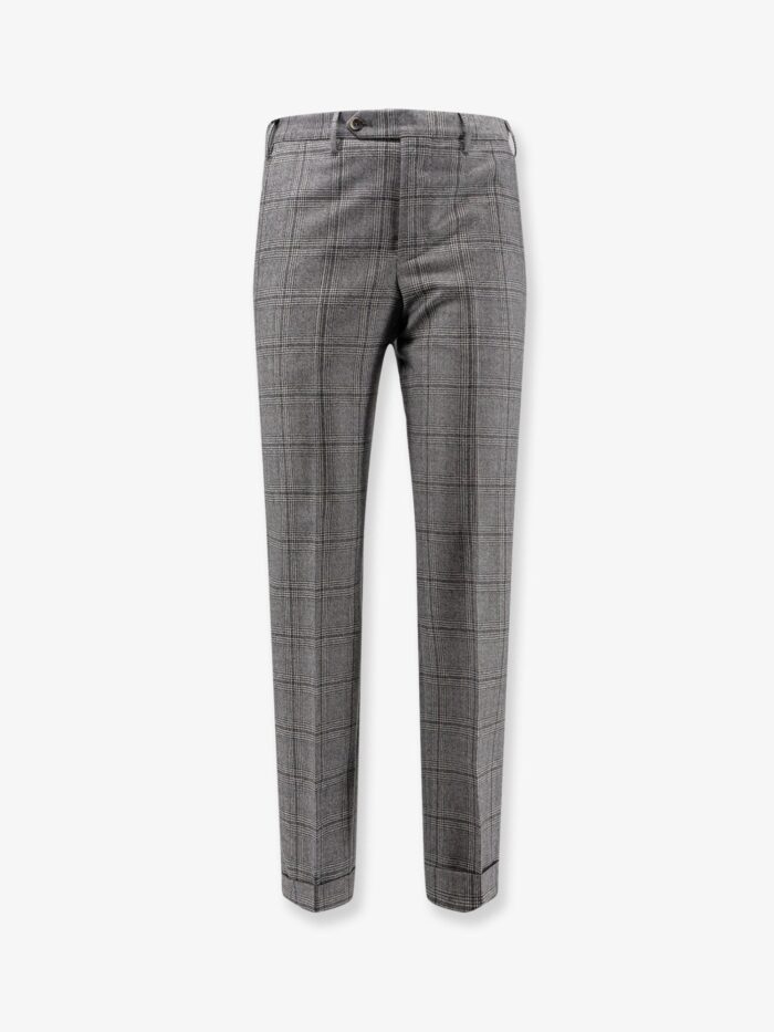 Pt Torino Madras Virgin Wool Trousers