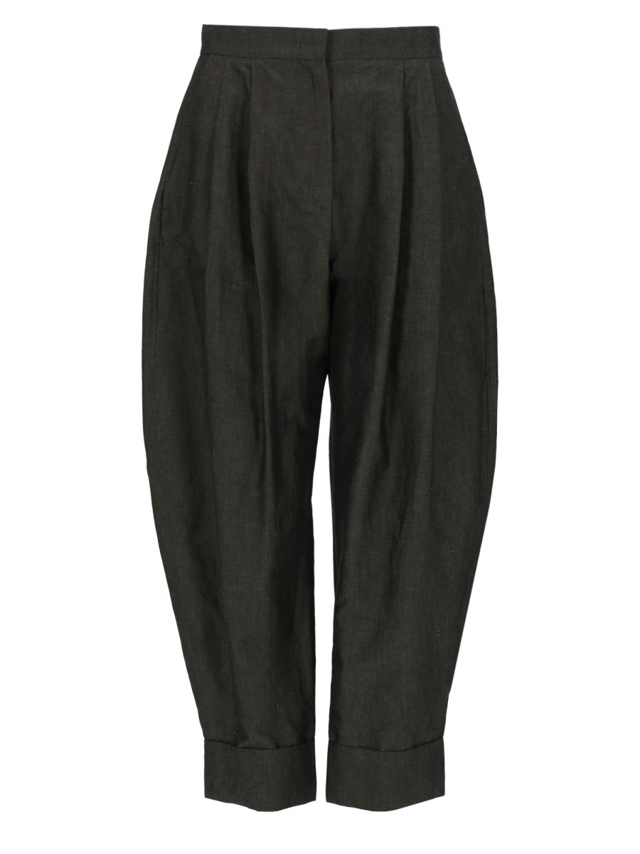 Pt Torino PANTALONE "CLOE" IN LINO E COTONE
