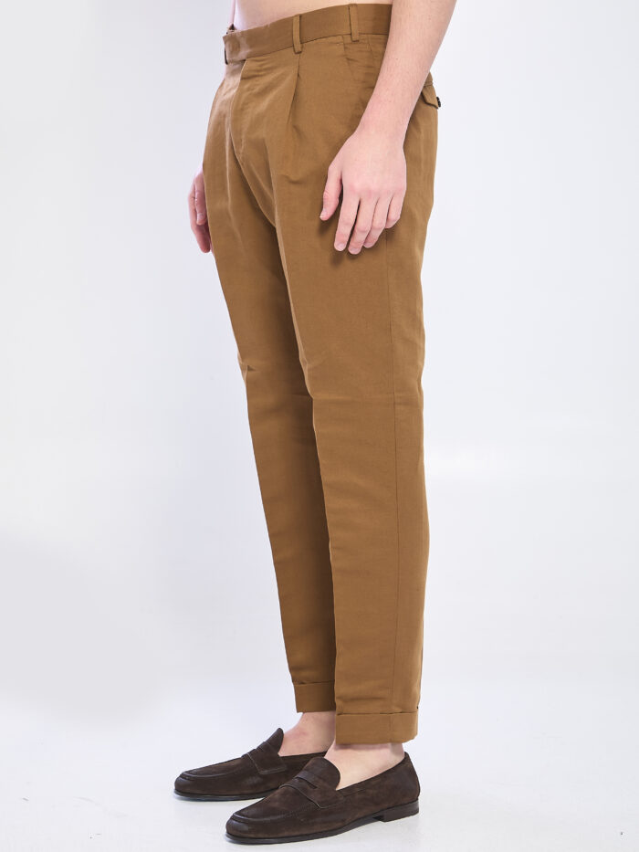 Pt Torino Rebel pants in linen and cotton
