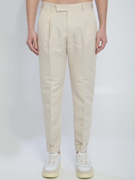 Pt Torino Rebel pants in linen and cotton