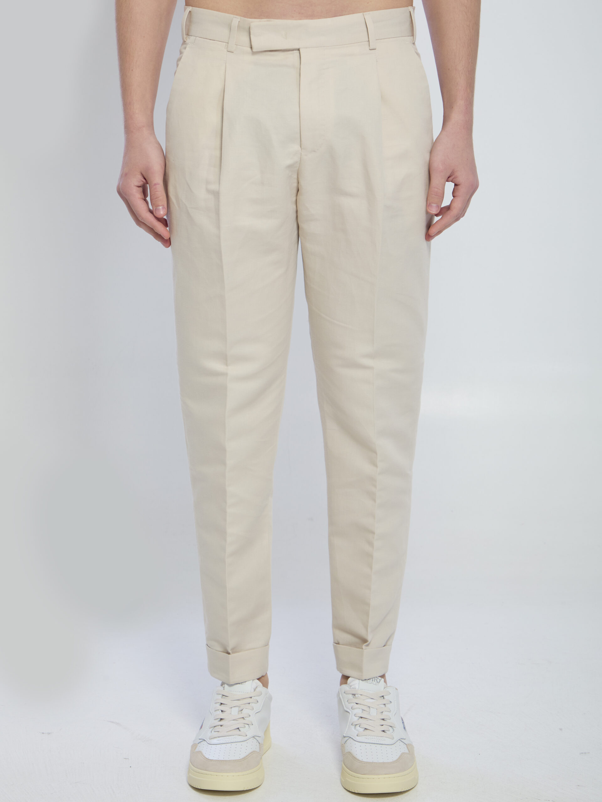Pt Torino Rebel pants in linen and cotton