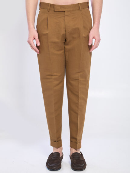 Pt Torino Rebel pants in linen and cotton