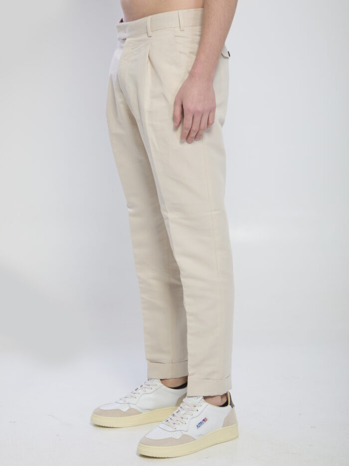 Pt Torino Rebel pants in linen and cotton
