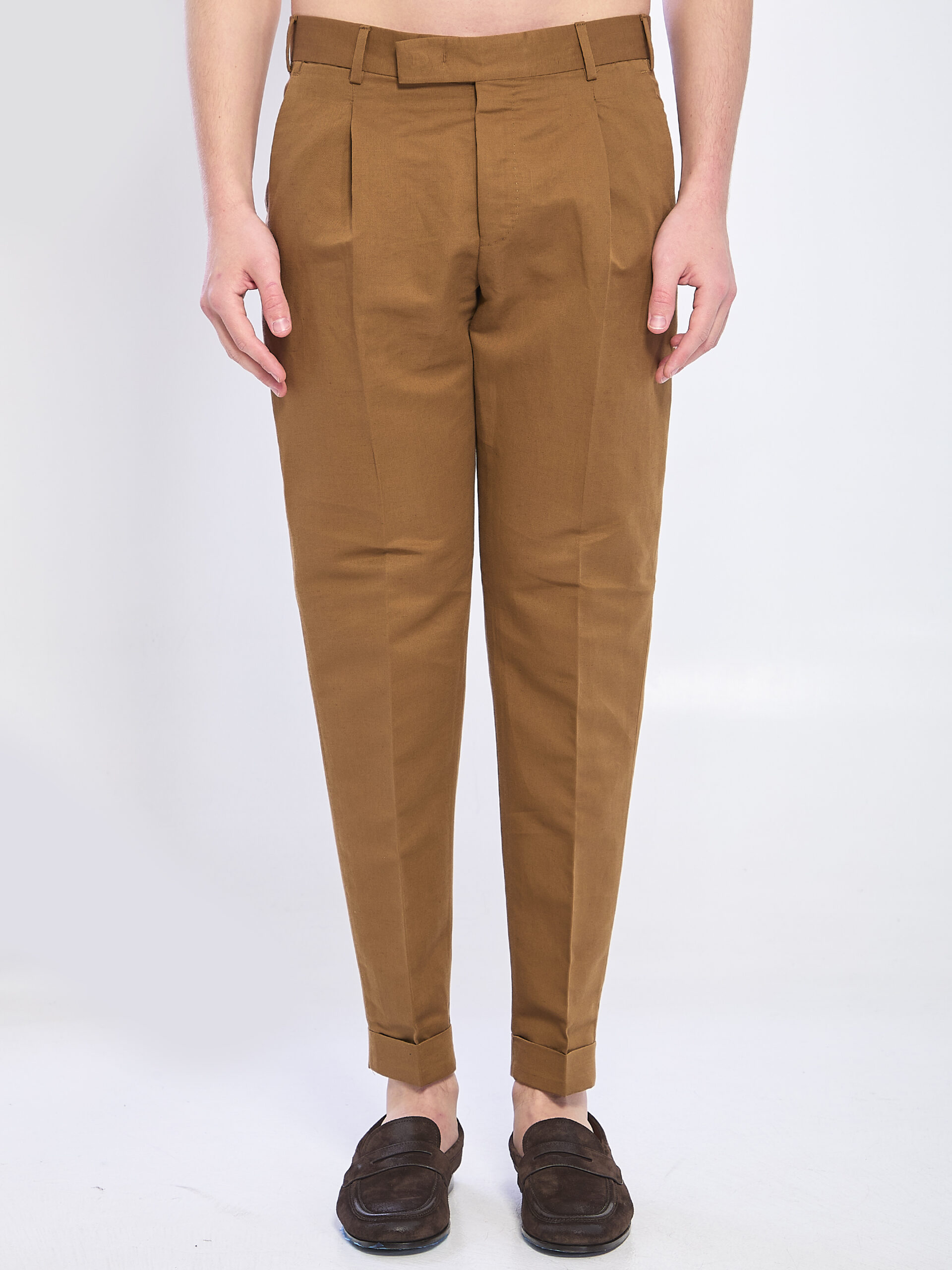 Pt Torino Rebel pants in linen and cotton