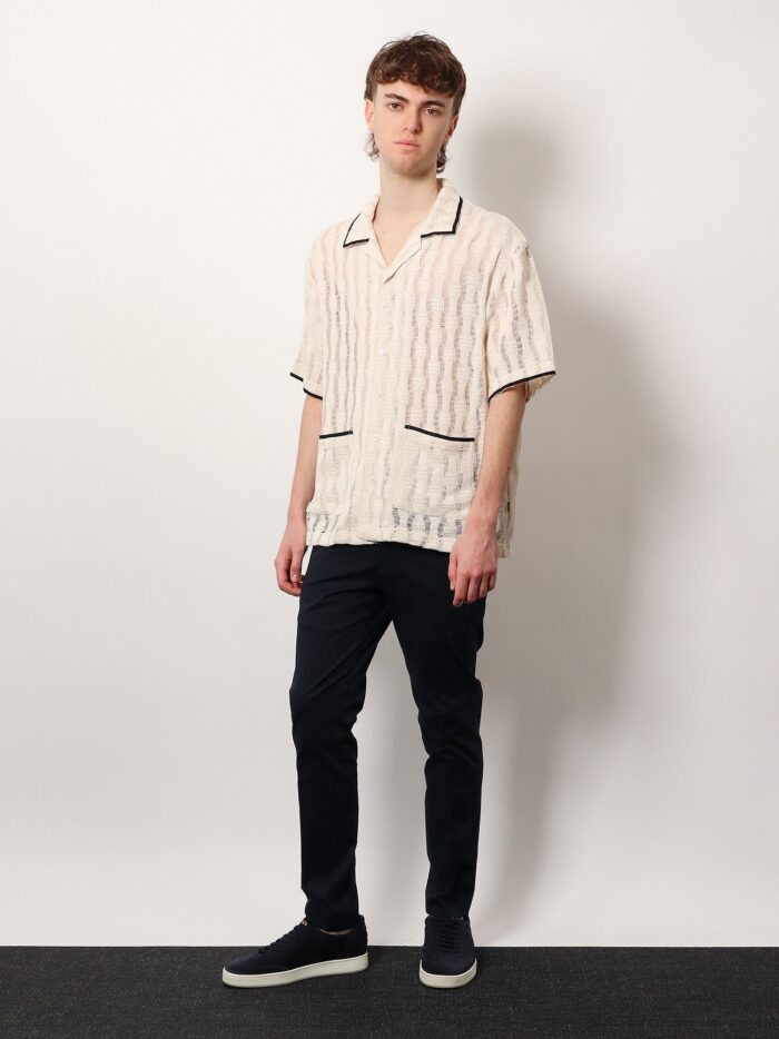 Pt Torino Stretch Cotton Edge Trouser
