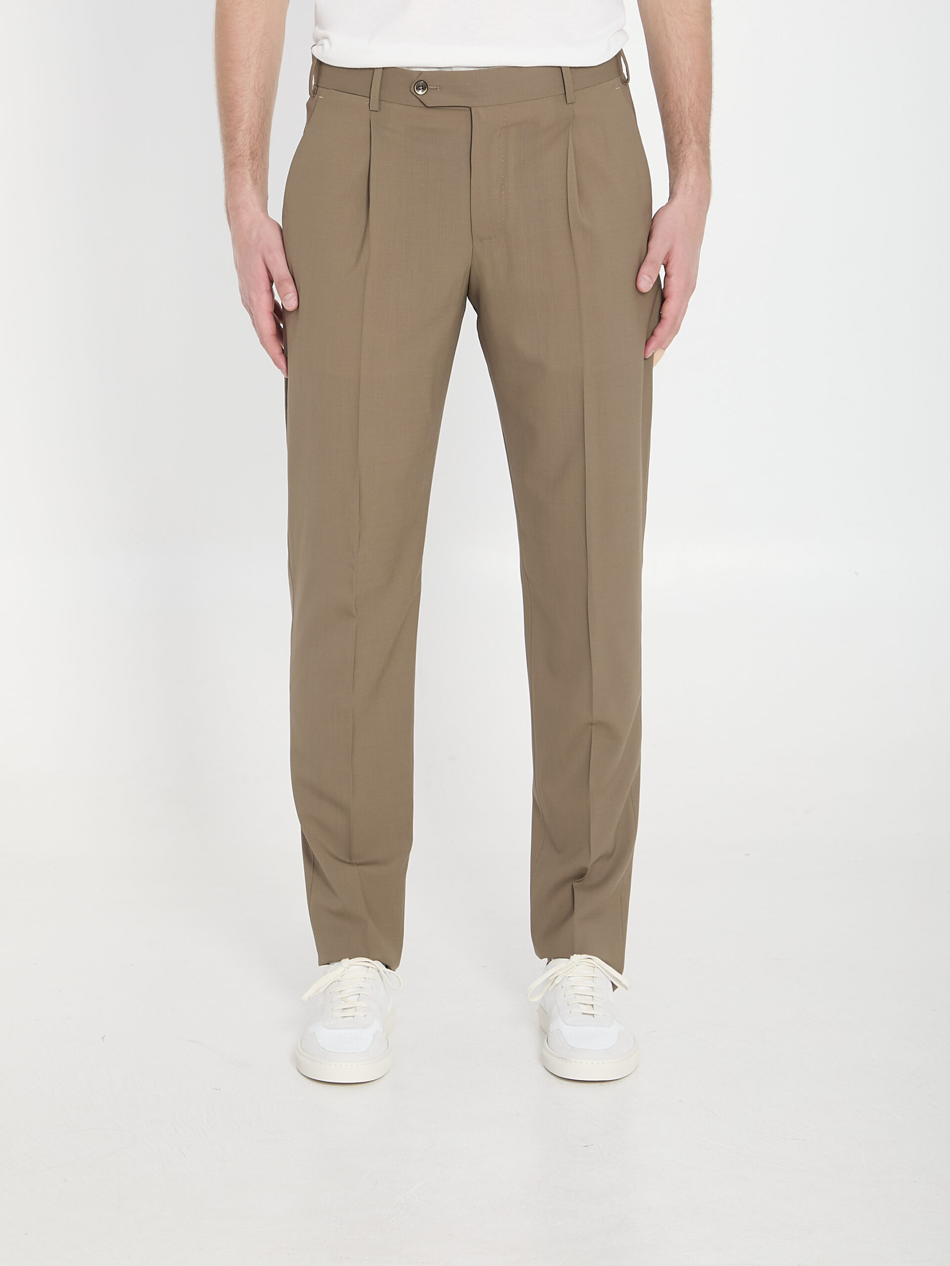 Pt Torino Union virgin wool trousers