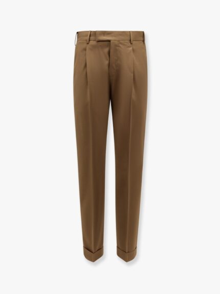 Pt Torino Virgin Wool Trouser With Frontal Pinces