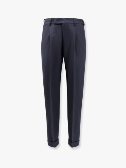 Pt Torino Virgin Wool Trouser With Frontal Pinces