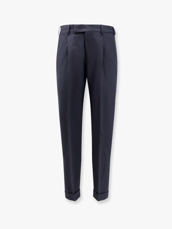 Pt Torino Virgin Wool Trouser With Frontal Pinces