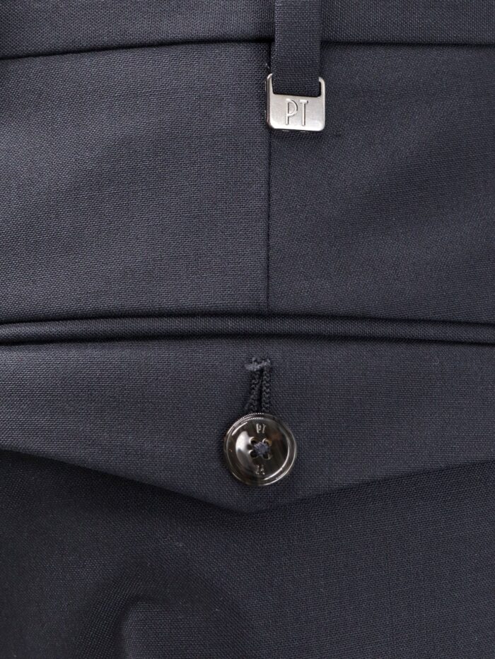 Pt Torino Virgin Wool Trouser With Frontal Pinces