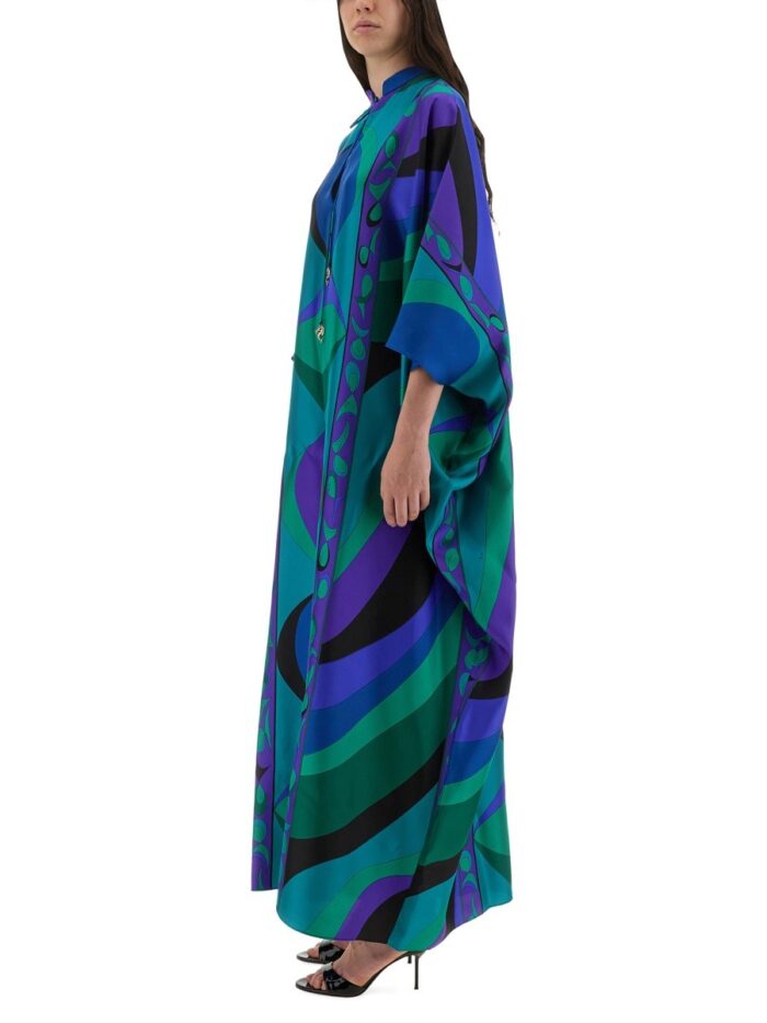 PUCCI CAFTAN WITH FISH PRINT