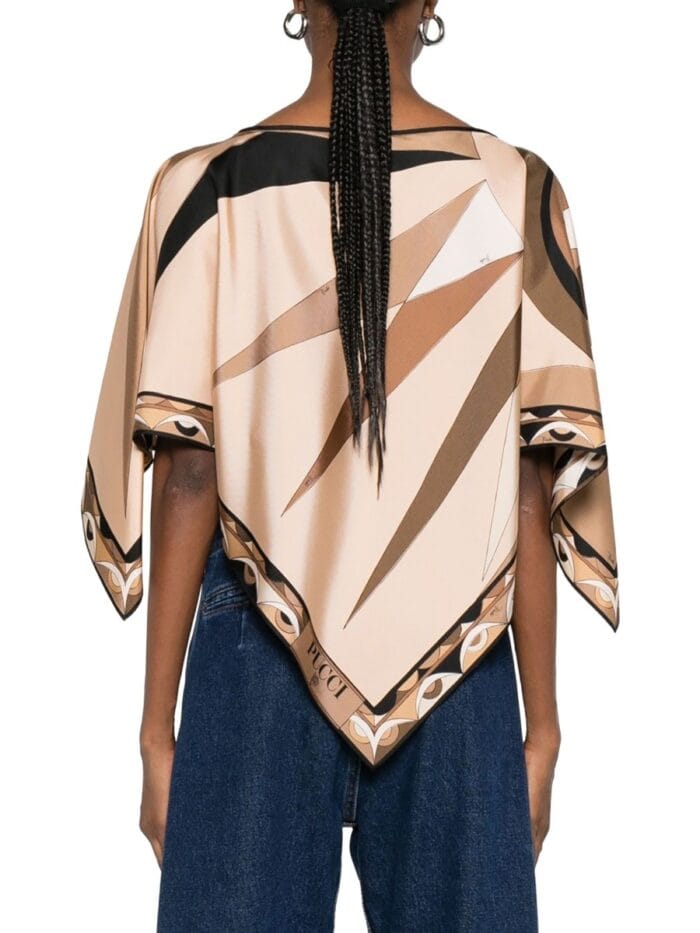 PUCCI CAPE BLOUSE WITH PRINT