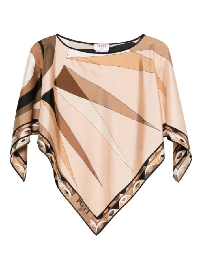 PUCCI CAPE BLOUSE WITH PRINT