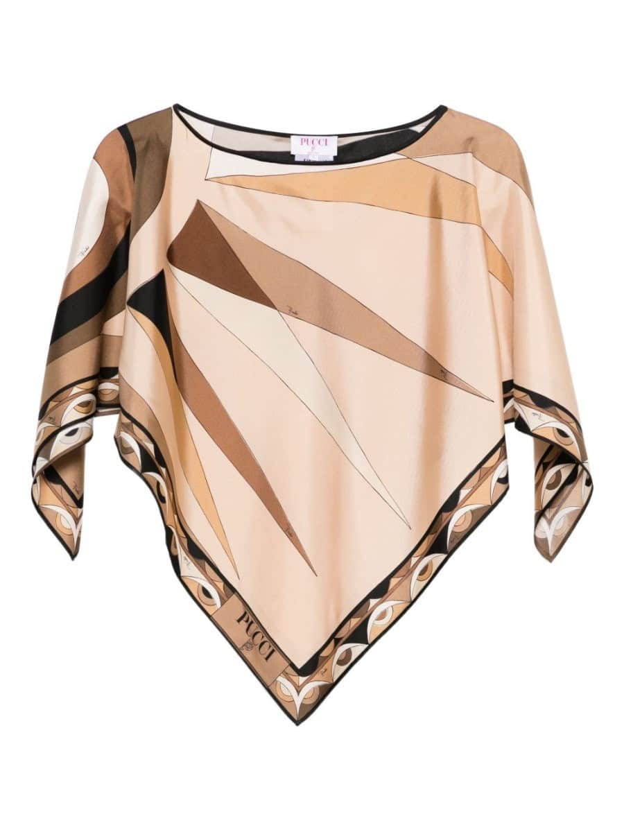 PUCCI CAPE BLOUSE WITH PRINT