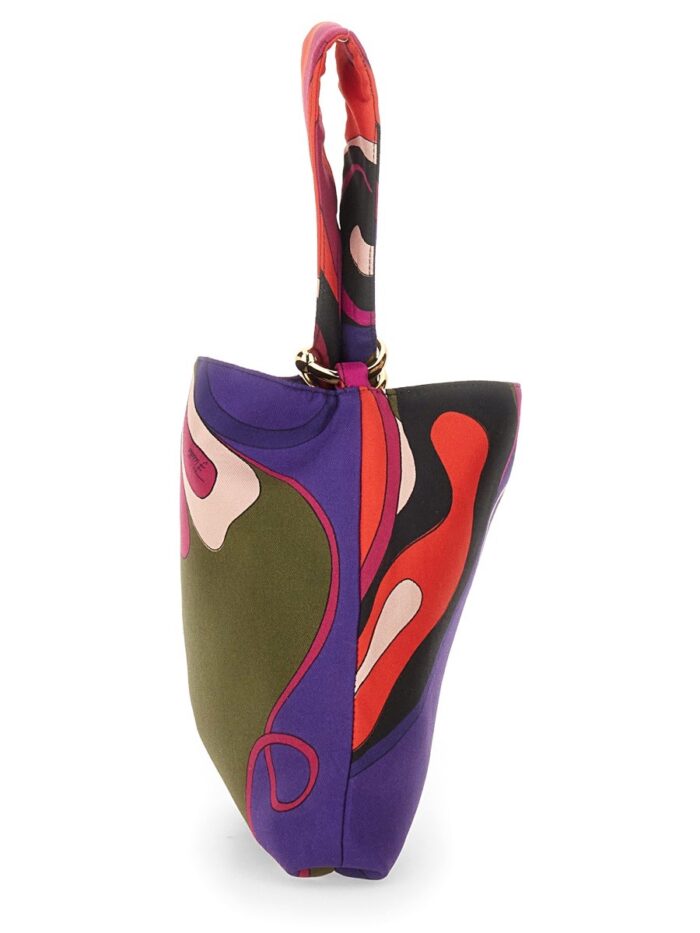 PUCCI 'EMILIO' SILK CLUTCH BAG WITH ORCHID PRINT