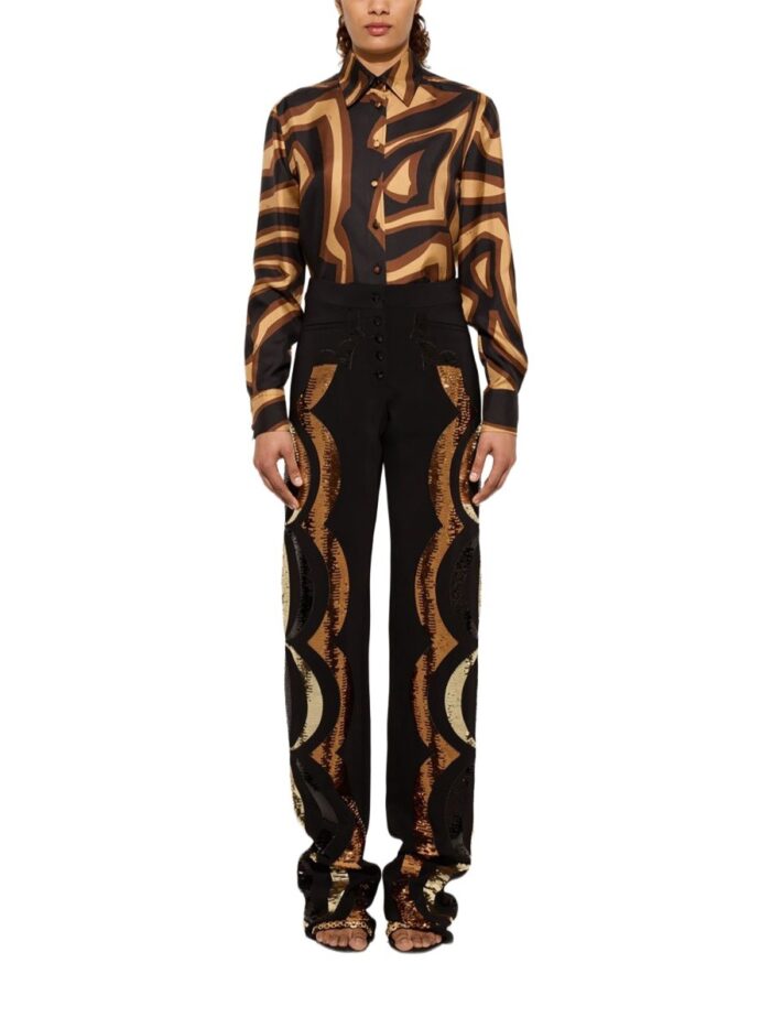 PUCCI LABYRINTH PRINT SILK SHIRT