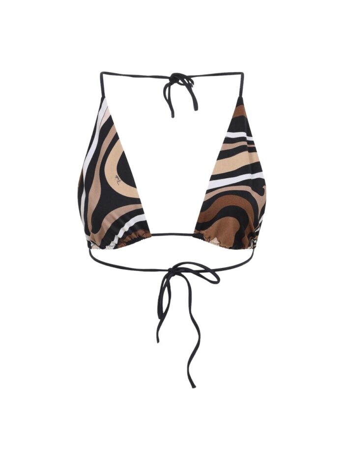 PUCCI "MARBLE" PRINT BIKINI TOP