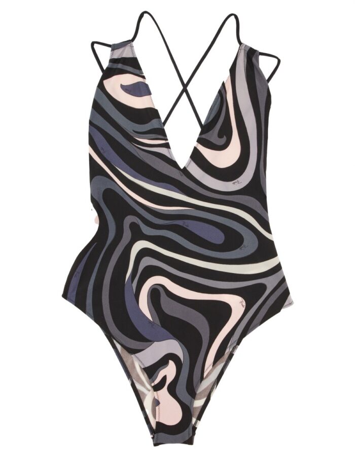 PUCCI MARBLE PRINT ONE PIECE SWIMSUIT