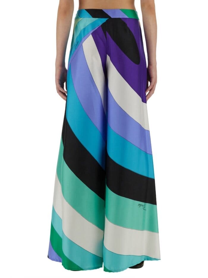 PUCCI MAXI PANTS WITH IRIS PRINT