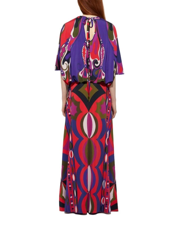 PUCCI ORCHID PRINT CAPE BLOUSE