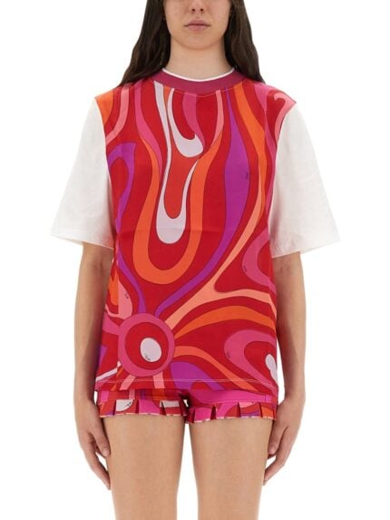 PUCCI T-SHIRT WITH "IRIS" PRINT