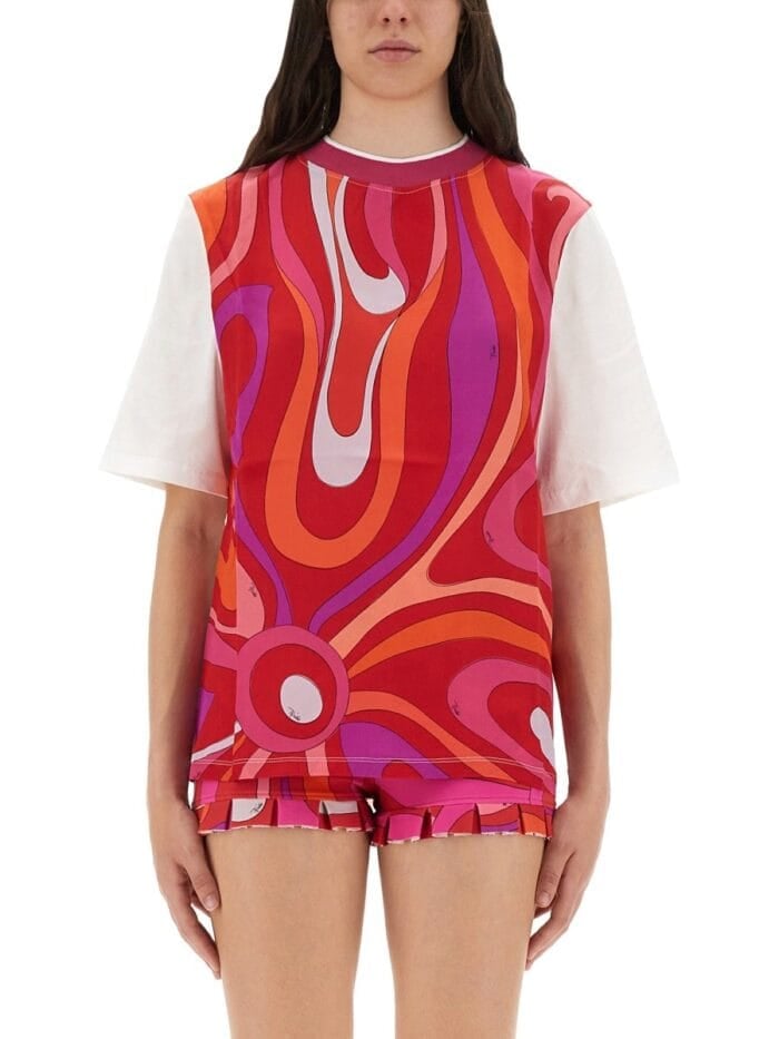 PUCCI T-SHIRT WITH "IRIS" PRINT