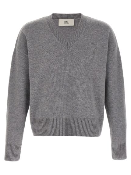 AMI PARIS Puff Logo Patch Sweater
