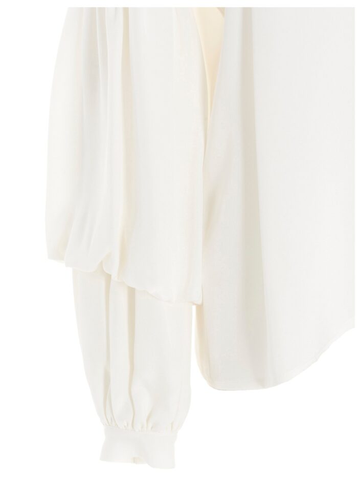 DI.LA3 PARI' Puff-sleeve Silk Shirt