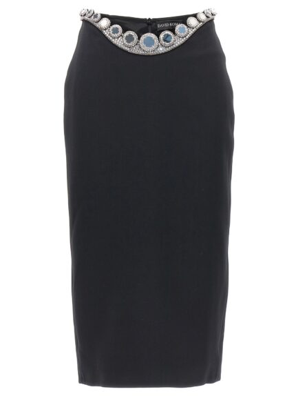 DAVID KOMA 'Puffer Circle Embroidery' Skirt