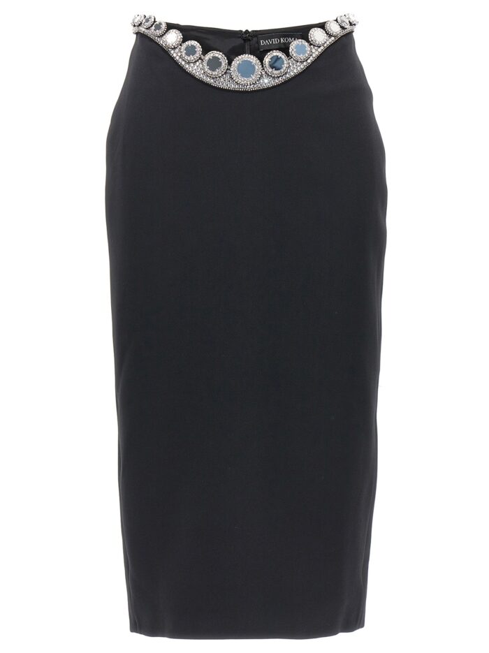 DAVID KOMA 'Puffer Circle Embroidery' Skirt