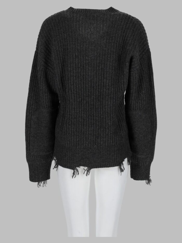 AMISH Pullover Distressed Con Scollo A V