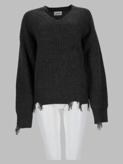 AMISH Pullover Distressed Con Scollo A V