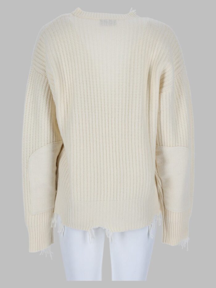 AMISH Pullover Distressed Con Scollo A V