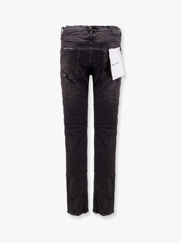 PURPLE BRAND Black Over Spray Slim Fit Jeans