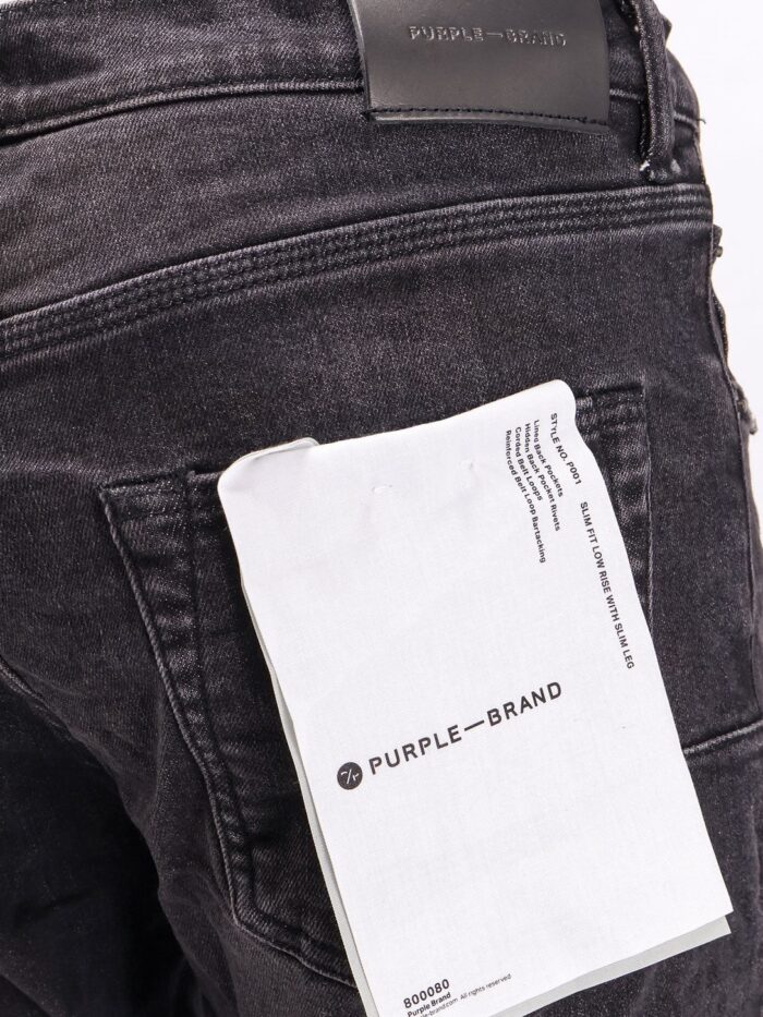 PURPLE BRAND Black Over Spray Slim Fit Jeans