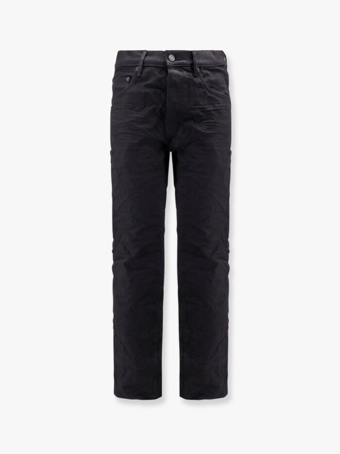 PURPLE BRAND Black Raw Slim Straight Jeans