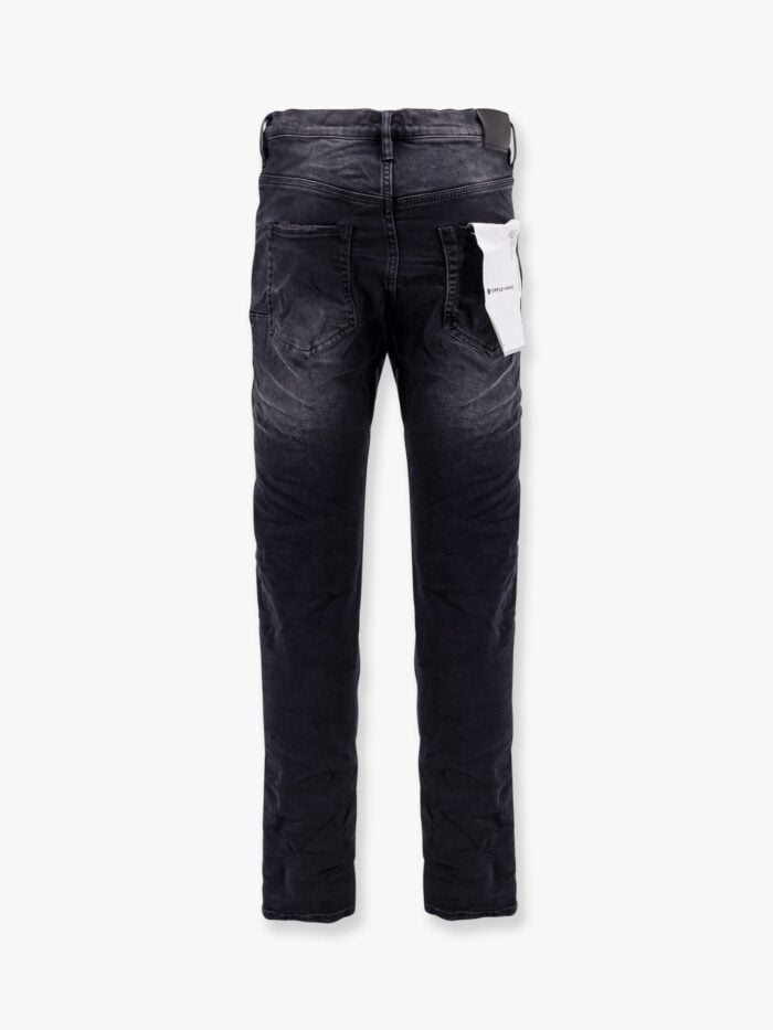 PURPLE BRAND Black Repair Dropped Fit Jeans